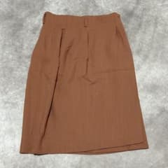 OrianaC タイトスカート ブラウン オレンジ レッド ひざ丈 シンプルのサムネイル