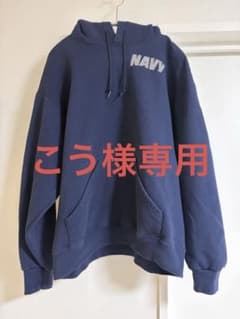 USA製 SOFFE U.S. NAVY パーカー Lサイズ ネイビー 古着のサムネイル