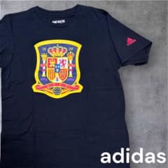 Thumbnail of adidas スペイン代表風 エンブレムロゴ Tシャツ Mサイズ ブラック