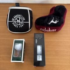 adabat ゴルフパターカバー &ベルトポーチ&ロゴ入りスリクソンボールのサムネイル