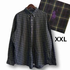 Ralph Lauren チェックシャツ XXL ポニー刺繍　ボタンダウンラルフ