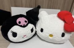 【送料込新品タグ付き】サンリオキャラクターズ 顔デカクッション　クロミ　キティ