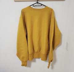 90s チャンピオン　リバースウィーブ　目無し スウェット　マスタード　タグ付のサムネイル