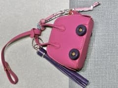 ミニバックチャーム♡イヤホン小物入れ♡車ピンク