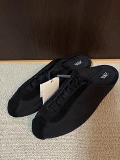 人気　ZARA ザラ　ファブリックバックレス スニーカー ブラック　24cmのサムネイル