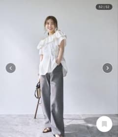 【NATURAL BEAUTY BASIC】バレルラインデニムパンツ ブラックMのサムネイル