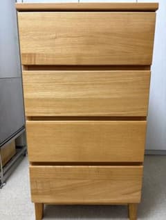 無印良品 タモ材 4段 チェスト - メルカリ