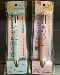 포켓몬 닥터 그립 4 색 볼펜 + 샤프 펜 2 개 세트