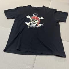 【Stedman】パイレーツ スカルプリント Tシャツ L相当 黒 海賊 ドクロのサムネイル