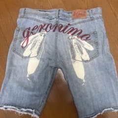 geronimo デニムショートパンツ 34インチ ダメージ加工のサムネイル