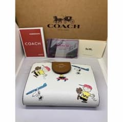 COACH コーチ C4899 二つ折り財布 コーチ×ピーナッツ スヌーピー