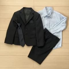 110サイズ フォーマルスーツ ジャケット　シャツ　ネクタイ　パンツセットのサムネイル