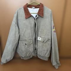 グレーコットンジャケット コーデュロイ襟のサムネイル