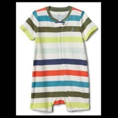 【新品】baby GAP ベビー ギャップ ショートオール ストライプ 新生児のサムネイル