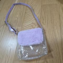 キッズ ショルダーバッグ ラベンダー ファー クリアのサムネイル