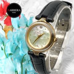 Ⴤ804✼正規品ꕤ BARBERA ゴールド コンビ 腕時計 2針 クォーツ