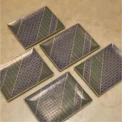 庫山窯    色絵金彩   皿  5枚 新品未使用のサムネイル