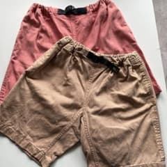 きい様専用Gramicci キッズ ハーフパンツ 140 ベージュ&オレンジのサムネイル