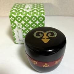 茶道具 木質棗 羊金文 中棗 茶器 茶入 漆器 お稽古 e5のサムネイル