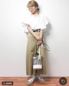 LEPSIM チノワイドクロプドパンツ ベージュ Sのサムネイル
