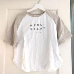 pom ponette ラグランTシャツ ホワイト ベージュのサムネイル