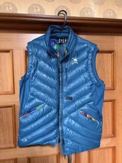 OAKLEY スカル刺繍 ダウンベスト ライトブルー XLサイズ - メルカリ