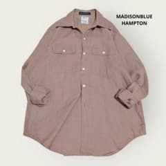 MADISONBLUE ハンプトン リネンシャツ 01 モカ オーバーサイズ MADISONBLUE ハンプトン リネンシャツ 01 モカ オーバーサイズ - メルカリ