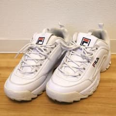 【美品】FILA ディスラプター2 厚底スニーカー ホワイト 27.5cm