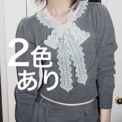 【USAGI ONLINE限定】SNIDEL レース付きグレーカーディガン SNIDEL ファーライクレースニットカーディガン SWNT214045 グレー