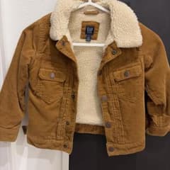 GAP キッズ コーデュロイ ボアジャケット ブラウン 4歳のサムネイル