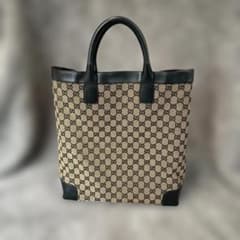 【美品】グッチ GUCCI G柄 キャンバス レザー トートバッグ A4収納可能のサムネイル