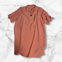 【美品】Ever Afrer オレンジ系 チュニック　リボン袖のサムネイル
