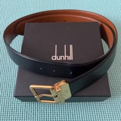 Dunhill men's belt, gold buckle, size 42, retail price 52,800 yen.