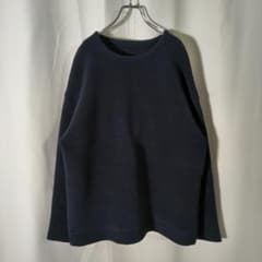 ⑳ crepuscule 鹿の子 コットンニット ブルー サイズ2 厚手 - メルカリ