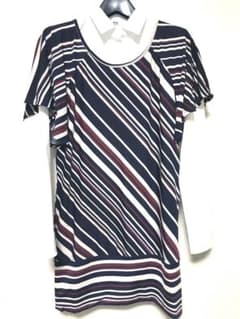 ☆新品☆トリコロール斜めストライプ半袖チュニックのサムネイル