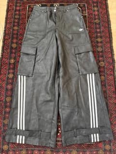 adidas Adilenium フェイクレザーパンツカーゴワイドパンツ 29のサムネイル