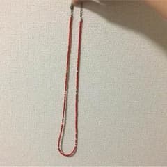 ビーズネックレス 赤のサムネイル
