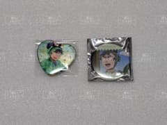 忍たま乱太郎 食満留三郎 ナンジャタウン たまご探しの段 缶バッジ 2点