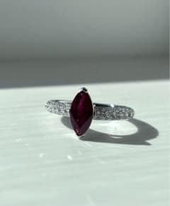 極美品 ビルマ産 加熱 ピジョンブラッド ルビー リング 指輪1.12ct 