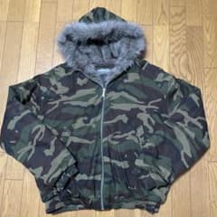 【美品】Wshot 迷彩ジャケット ファーフード カモフラ　短丈　y2k 中綿のサムネイル