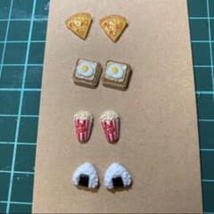 ミニチュアフード ピアス 4種セットのサムネイル