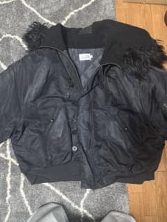 Y2K N2B OPIUM 短丈 フライト ボンバージャケット ファーフード47