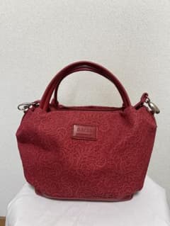 B.BESS ハンドバッグ レッド レース 2way ショルダーバッグのサムネイル