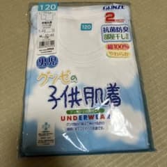 GUNZE 男児 半袖丸首肌着 120cm 2枚組のサムネイル