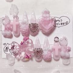 地雷系 量産型 姫系 平成女児 ゴテゴテ ネイルチップ ♡ 【26】 - メルカリ