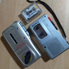 ジャンクマイクロカセットレコーダープレーヤーシルバー銀SONY