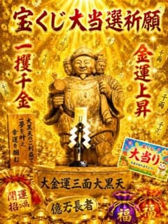 Three-Faced Daikokuten (God of Great Fortune) Photo, 2L Size