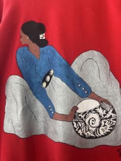 【一点物美品】USA製Art Paint Sweat 赤色