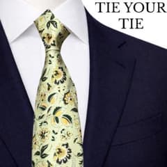TIE YOUR TIEタイユアタイ ネクタイ 花柄 イエロー タグ付き - メルカリ