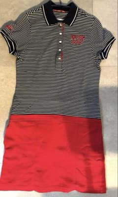 BEAMS GOLF ストライプポロワンピース - メルカリ